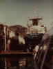 Port Of Spain II drydocking at the Swan Hunter Floating Dock, Chaguaramas, 1982  - ©W. Mohammed